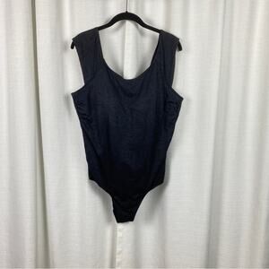 Lands End Black Textured One Piece Swimsuit Sz.20W